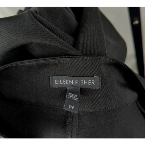 EILEEN FISHER TENCEL Black Cropped Wide-Leg Ponte Pants Palazzo Gaucho Comfort S - Picture 4 of 5